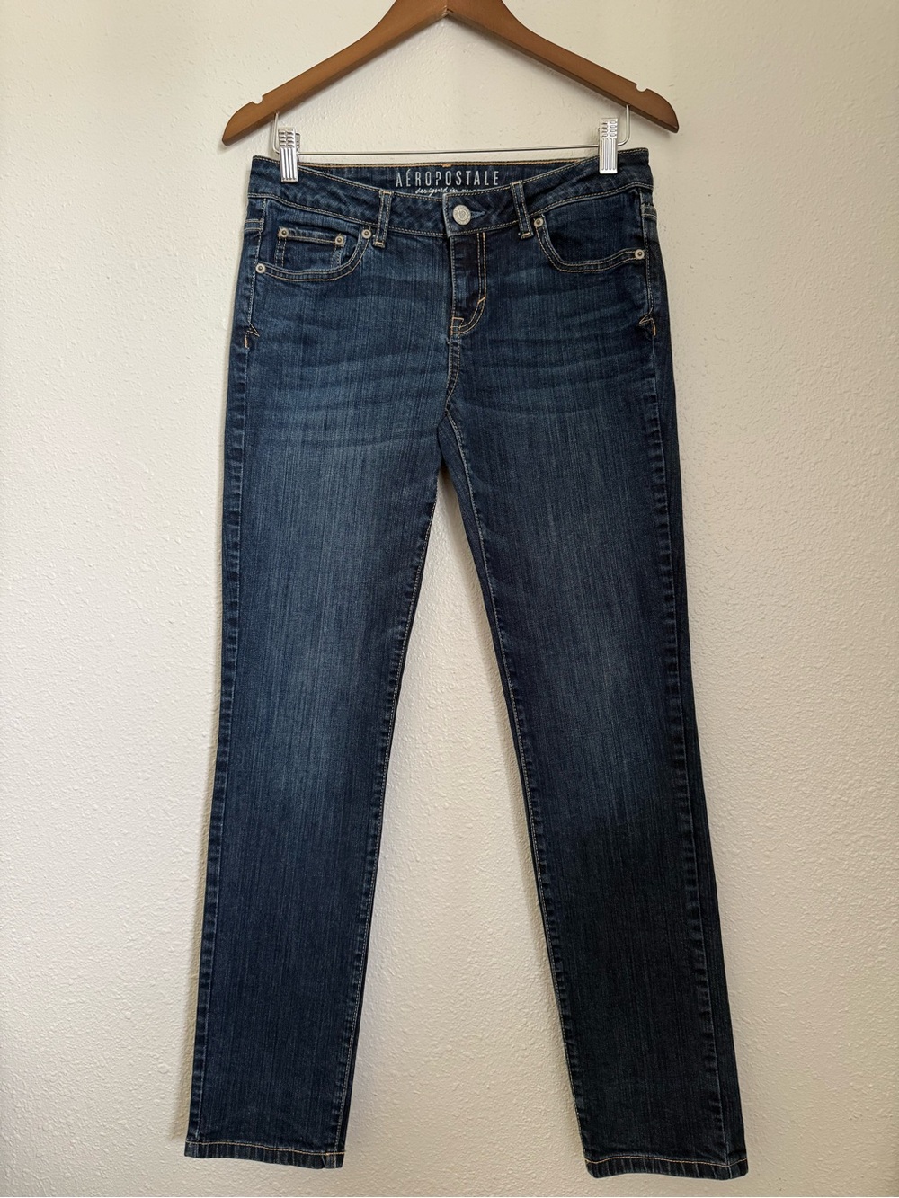 Aeropostale Skinny Jeans Size 8 Regular Dark Wash Stretch Denim